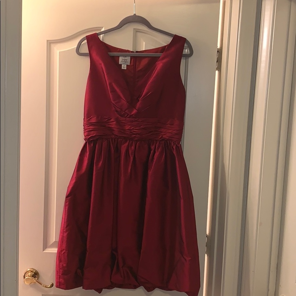 Red Suzi Chin cocktail dress